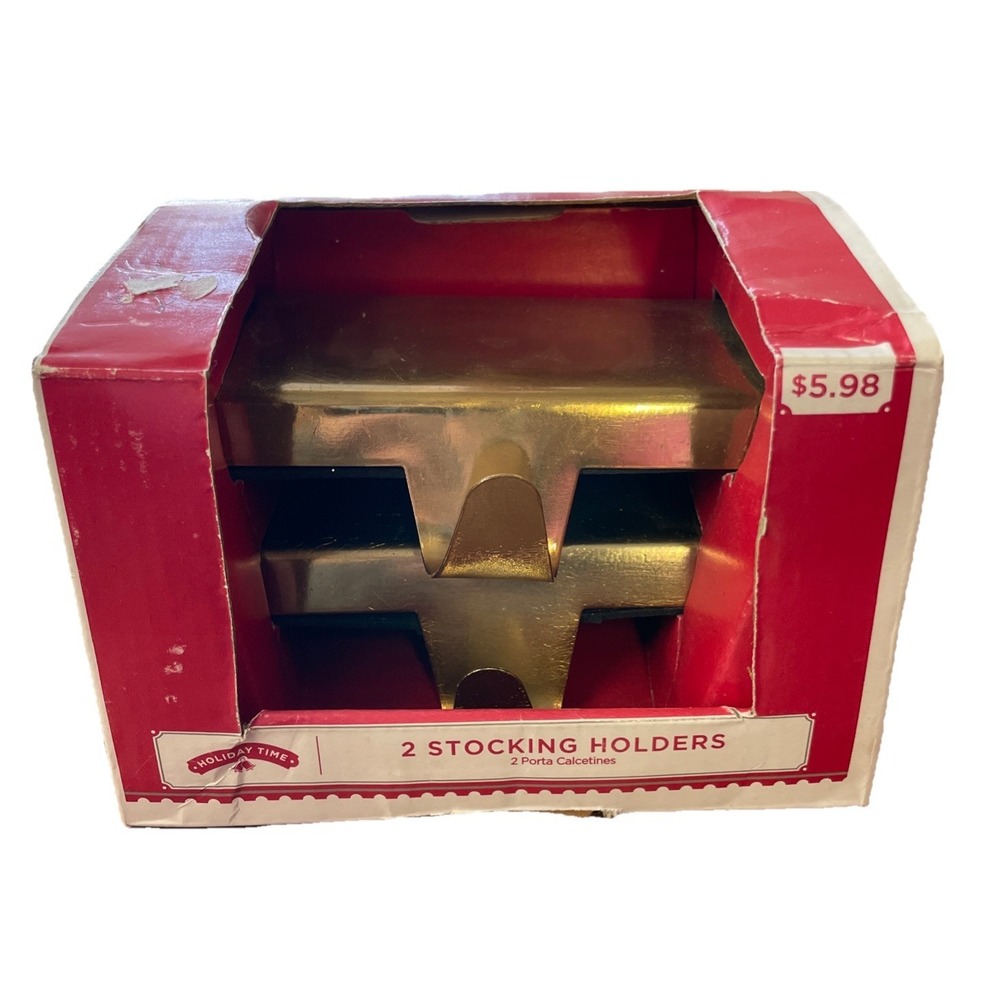 Holiday Time 2‎ Stocking Holders Gold